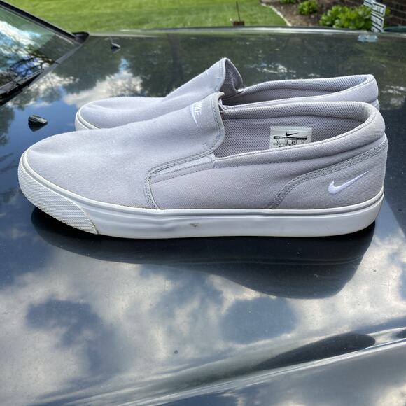 Nike SB Toki Canvas Slip On Low Top Size 13 Shoes Gray White 724762-010 Slippers - Picture 5 of 9